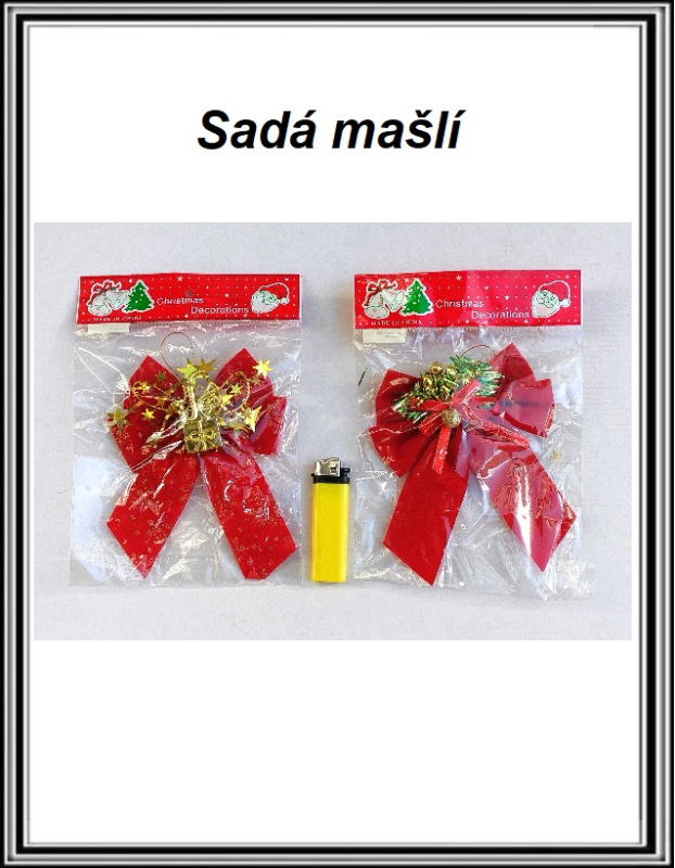 Sadá Vianočných mašlí - vhodná ako ozdoba na stromček - Stromček čisto z mašli