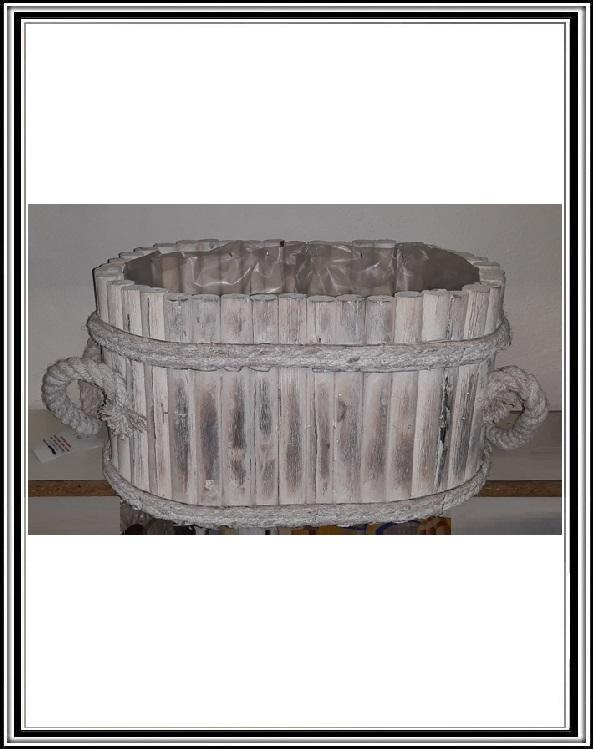 Kvetináč s drevených kolíkov 33x21 cm K261125
