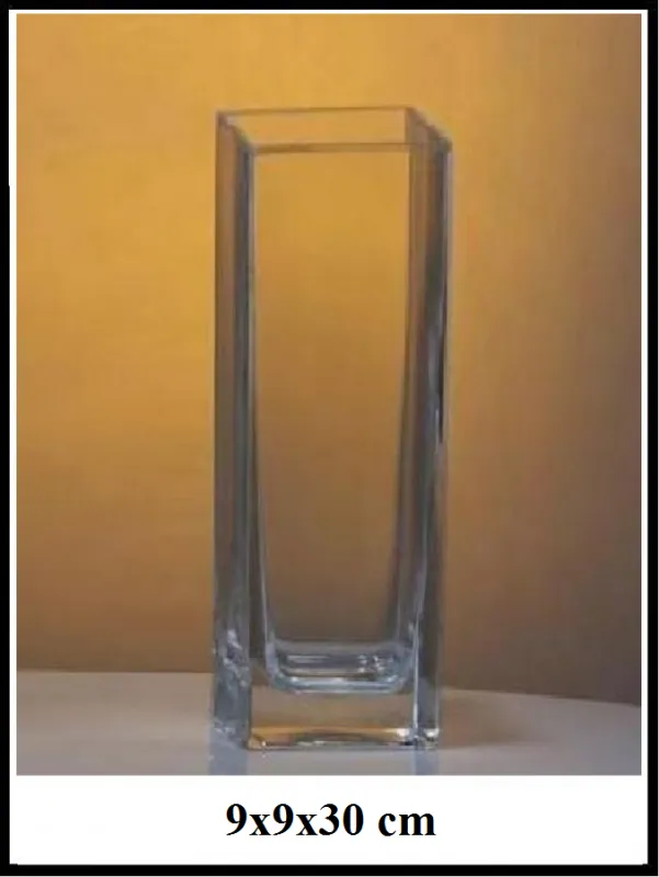 Kvader - Sklenená váza 9x9x30 cm LA17-1172C