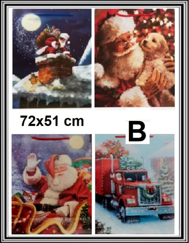 Vianočná darčeková taška OBOR 51x72x18 cmč 0764P B