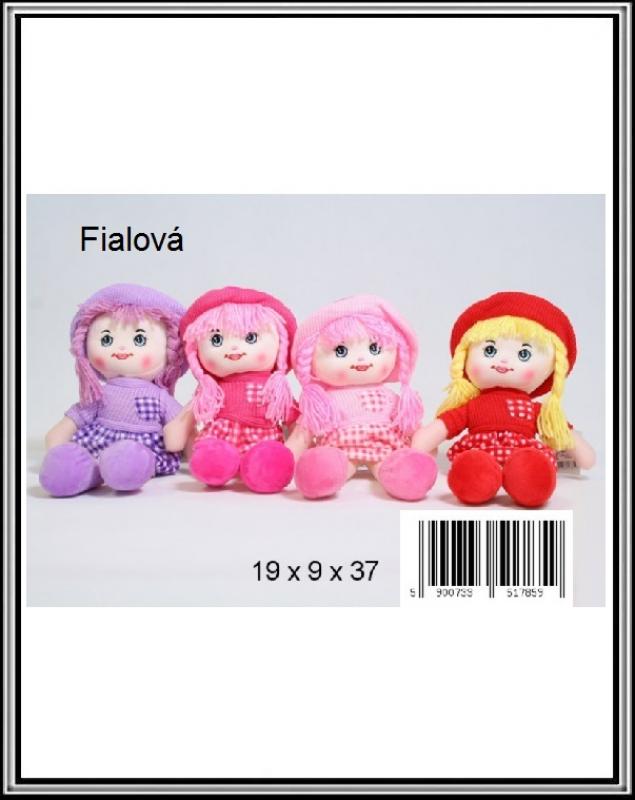 Bábika PRITUĽANKA 37 cm č D30466 Fialová