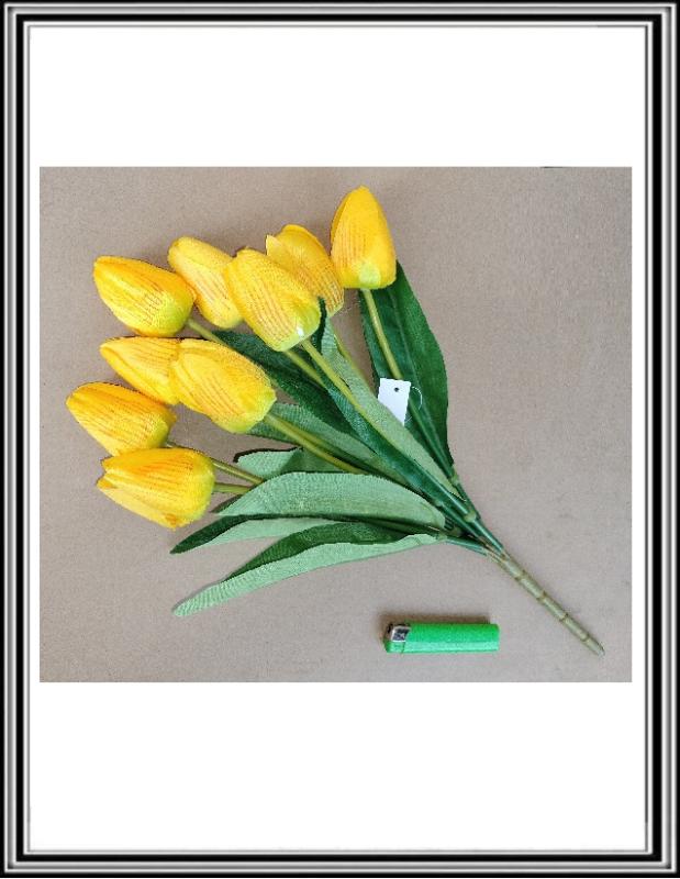 Kytica tulipánov 9 hlav 44 cm  žltá