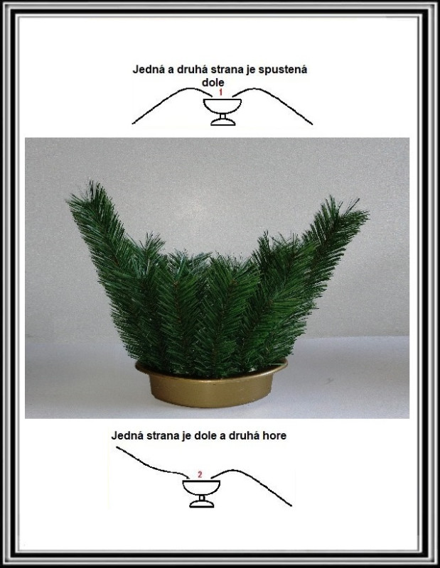 Umelé ihličie v malej 24 cm lodičke - dlžka 67
