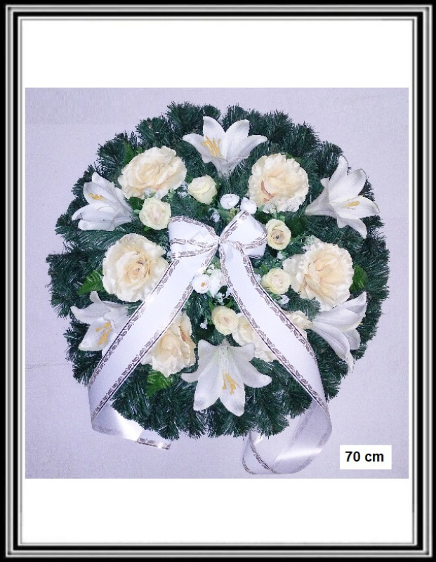 Umelý veniec 70 cmč 117
