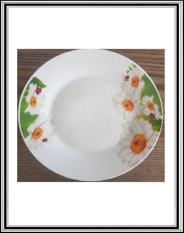 Keramický tanier dezertový  18,5 cm margaretky  49532,