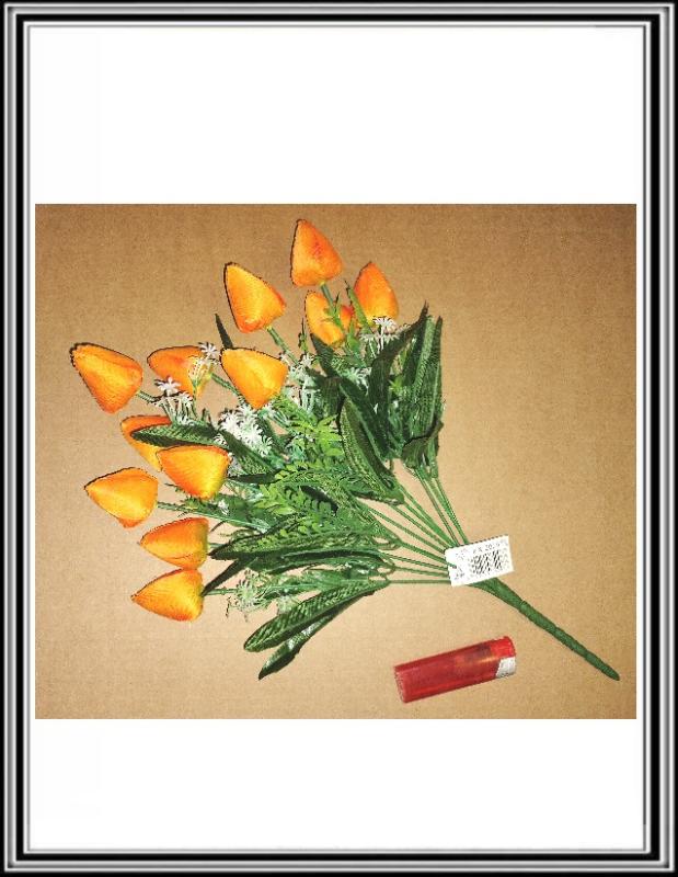 Umelá kytica 12 tulipánov 41 cm