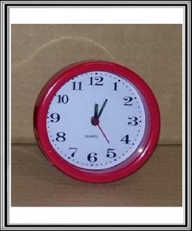 Budík okruhlý 10 cm č34408 - červený