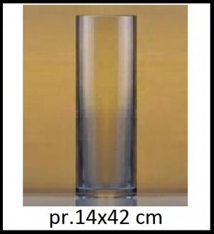 Sklenená váza 14x42 cm, č.LA17-5409