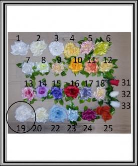 Umelý kvet Biely - veľmi tvrdý - 11 cm - č 19