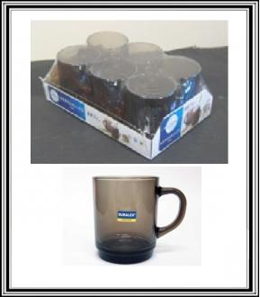 Sadá sklen. hrnčekov DURALEX č 4020CR dymový- 250 ml