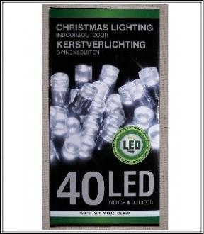 Svetelná reťaz z 40 ks LED žiaroviek- biely -Na vonkajšie a vnutorné