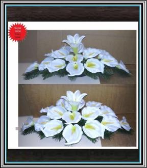 Ikebana č 1 - 16 bielých kal 80 cm dlhá