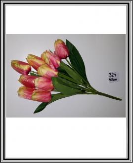 Kytica z tulipanov 48 cm 9 hláv č. 324 -žlto ružová