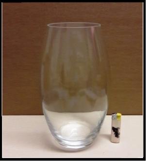 Sklenená váza VAJCE č. 23 025-3000 pr.15x30, diera pr.12 cm
