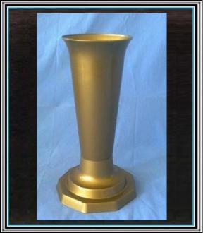 Plastová váza FLAKON F 1-9 priem.15x30,5 cm Zlatá