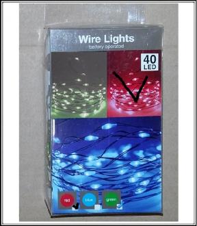 LED - Svetelná reťaz na batérie 40 ks LED-ky Červená č 470625