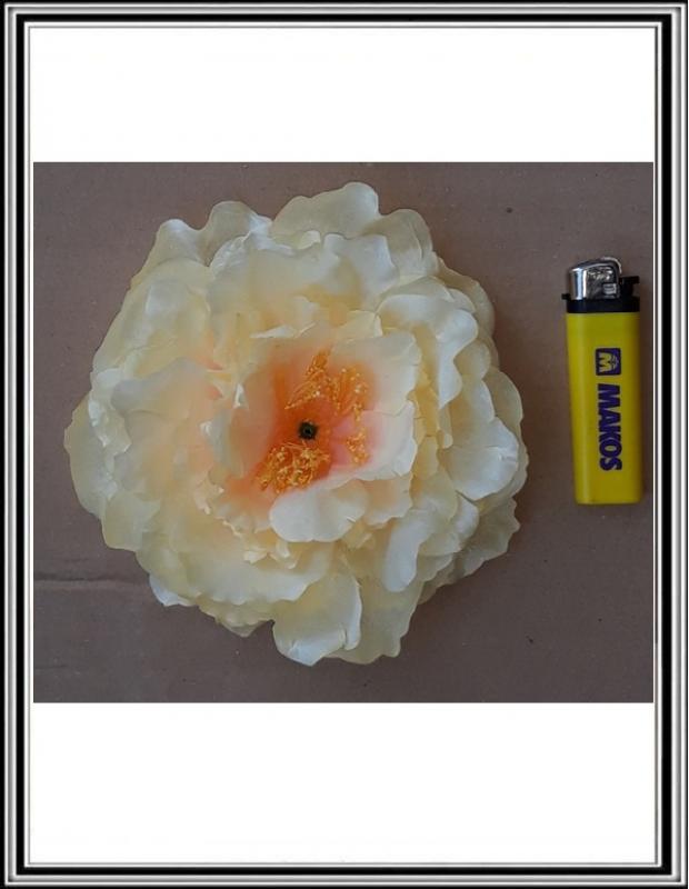 Hlavička kvetu PIVONIA 18 cm - sv. žlto oranž