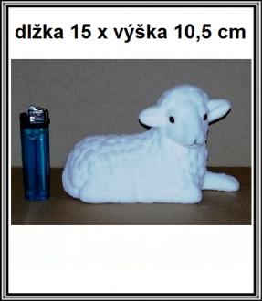 Baranček plastový 15 x 10,5 cm na povrchu jemný plyš č TG405537