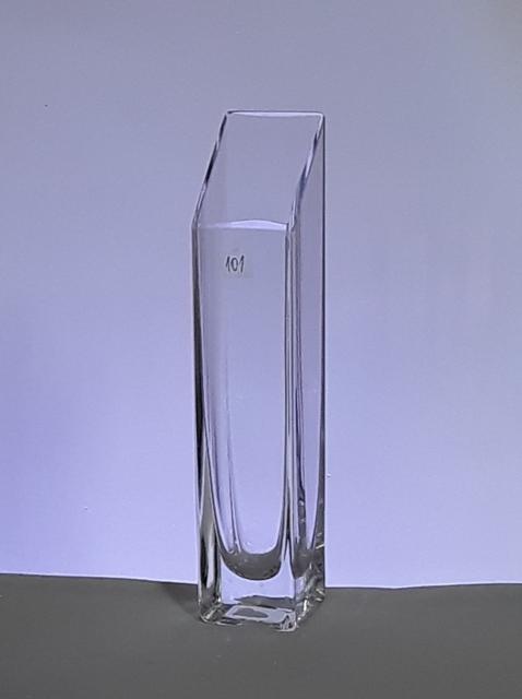 Sklenená váza č 101,  kvadrat SKOS 4x4x20 cm- 0004-200-24