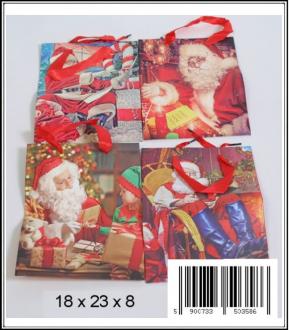 Vianočná taška 18x23x8 cm (4druhy) č.0029A