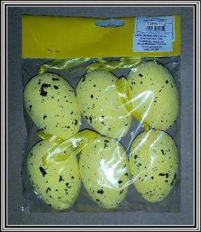 Sadá 6 ks polystyrénových závesných vajíčok 4 cm č TG35941-2