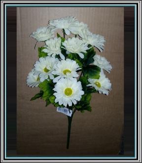 Umelá kytica 40 cm gerberky 12 hlav č 865829 biele