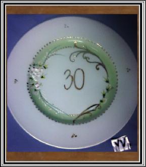 Výročný tanier veľký 30 - tka zelený