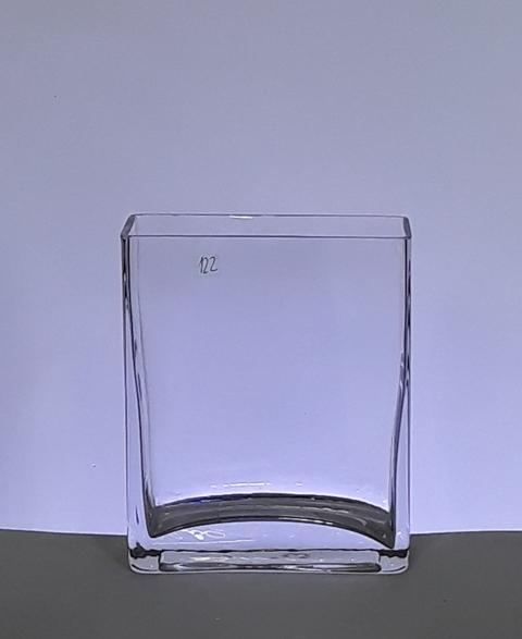Sklenená váza kvádrat  č 122 , 12x5,5x14,5 cm