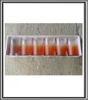 Sadá 6 ks skle.pohárov 250 ml na vodu - oranž