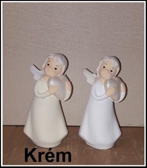 Anjel č 67 OLO 14,5 cm so srdcom - krémový