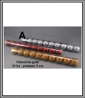 Vian. gule č XDB- T 510 pr.5 cm-10 ks strieborné