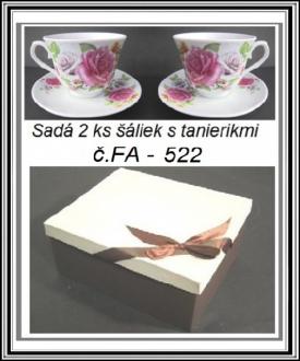 Sadá 2+2 ks šáliek s tanierikmi Fa-522