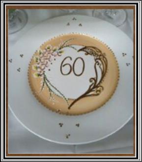 Výročný tanier veľký 60 - tka kremový