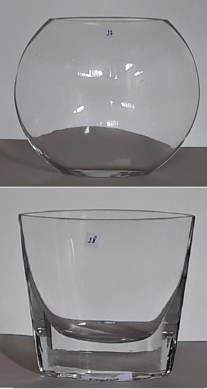 Sklenená váza ELIPSA ÚZKA, šírka 15, v-14 cm  č 27,