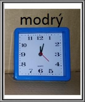 Budík kocka 10x10 cm č34415 - modrý