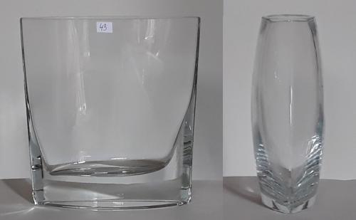 Sklenená váza EPIPSA ÚZKA šírka 17,2, v-18,3 cm  č 43,