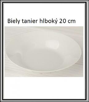 Biely tanier hlboký 20 cm č.39373