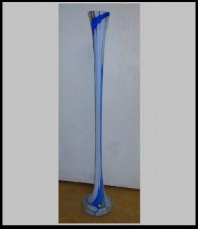 Sklenená váza modro dúhová 88 cm