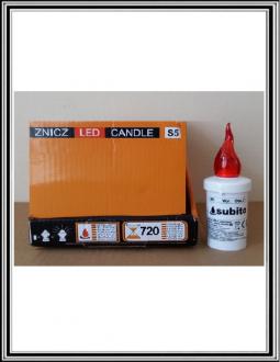 Sviečka s baterkami 10 cm Červená -S5 G10s