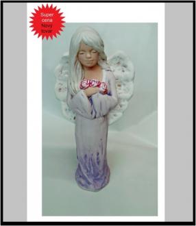 Anjel č26 KAMILA - fialový v - 32 cm ,šírka 16 cm