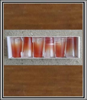Sklenené poháre Štamperliky 6 ks - oranž