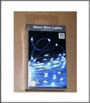 LED - Osvetlenie 20 LED na drôte BIELE