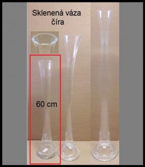 A-Sklenená váza RÚRA číra 60 cm. MOMENTÁLNE VYPREDANé - OBJEDNANé