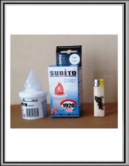Sviečka s baterkami 10 cm Biela COMETO