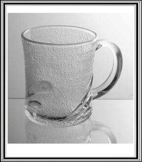Sklenený hrnček MG1178 - 300 ml - lístok