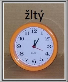 Budík okruhlý 10 cm č34408 - žltý