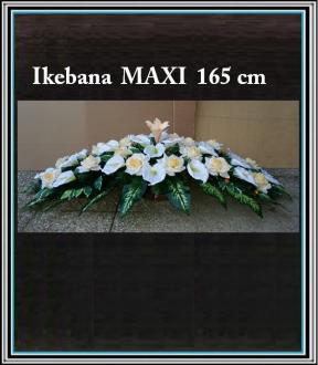 Ikebana č.4/3 MAXI biele kaly a žlté ruže 1,65 cm