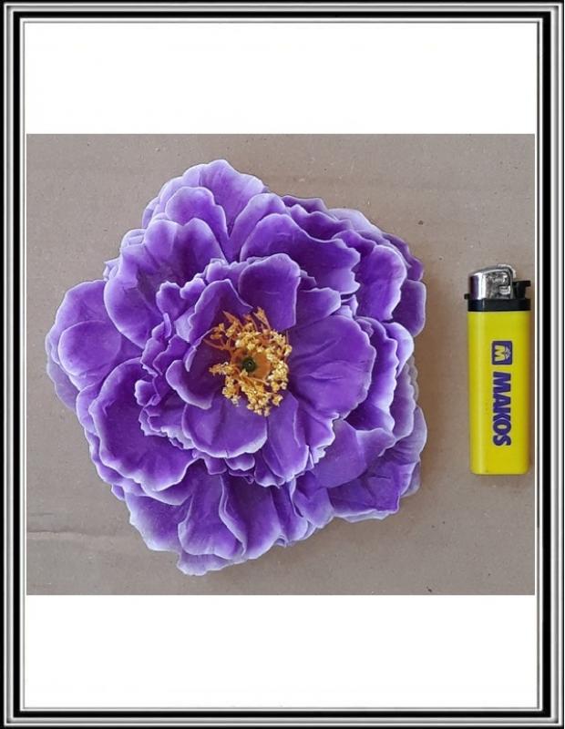 Hlavička kvetu PIVONIA 18 cm - fialová