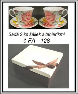 Sadá 2 ks šáliek s tanierikmi Fa-128