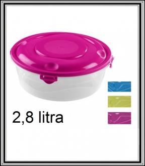 B-Plastová dóza okruhlá 2,8 litra č 17490 MIX